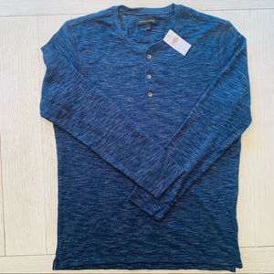 NWT Banana Republic heavyweight knit henley space dyed shirt